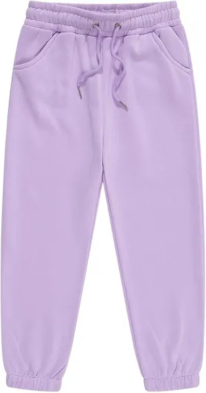 Kids Unisex Solid Cotton Elastic Waist Sweatpants Toddler Active Bottoms Baggy Athletic Trousers Jogger Pants