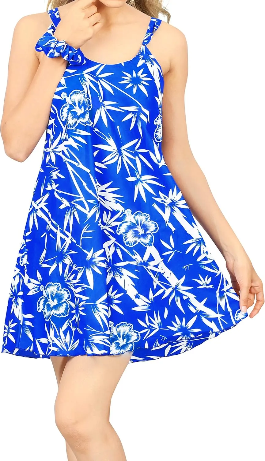 LA LEELA Women's Vacay Beach Summer Beachwear Spaghetti Strap Dress Nightshirts