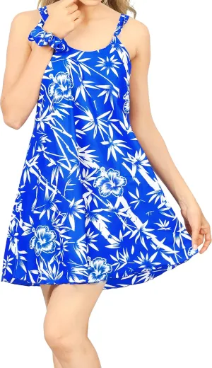 LA LEELA Women's Vacay Beach Summer Beachwear Spaghetti Strap Dress Nightshirts