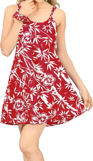 LA LEELA Women's Vacay Beach Summer Beachwear Spaghetti Strap Dress Nightshirts