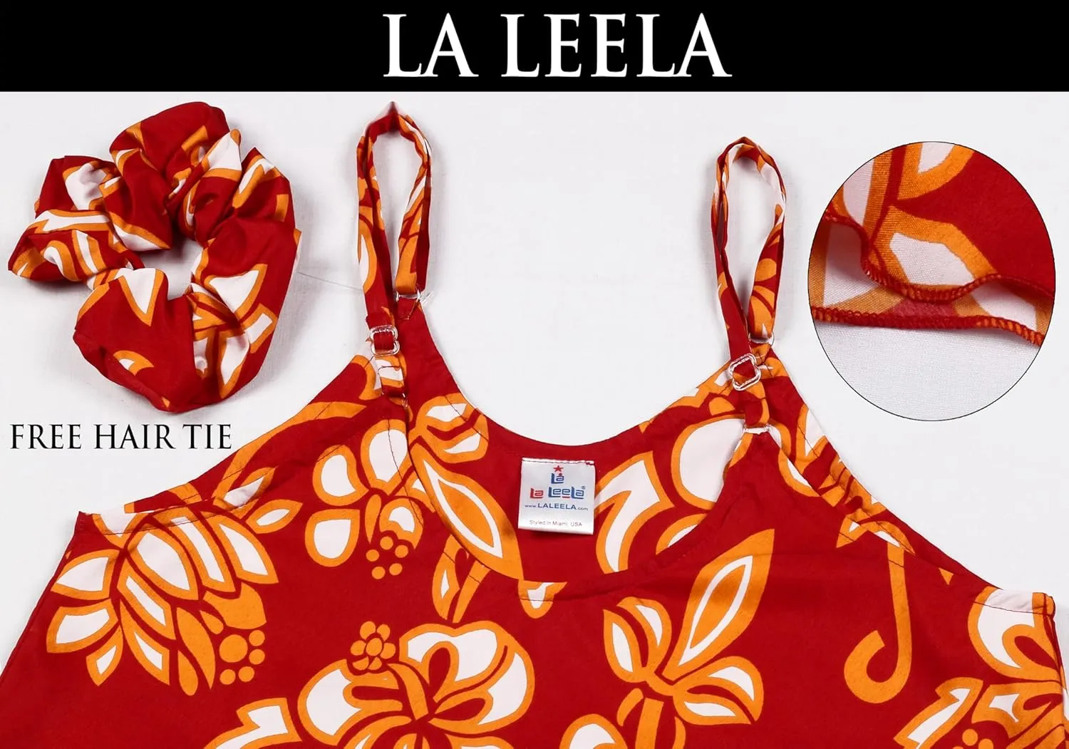 LA LEELA Women's Vacay Summer Beachwear Dress Strap Nightshirts Slip Beach Nighty