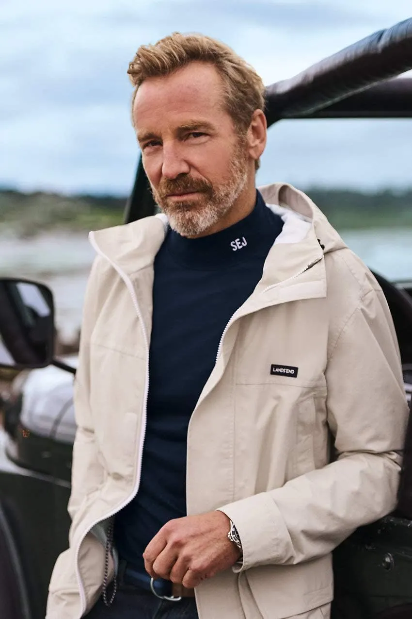 Lands' End Men's American-Grown Supima Cotton Mock Turtleneck Shirt