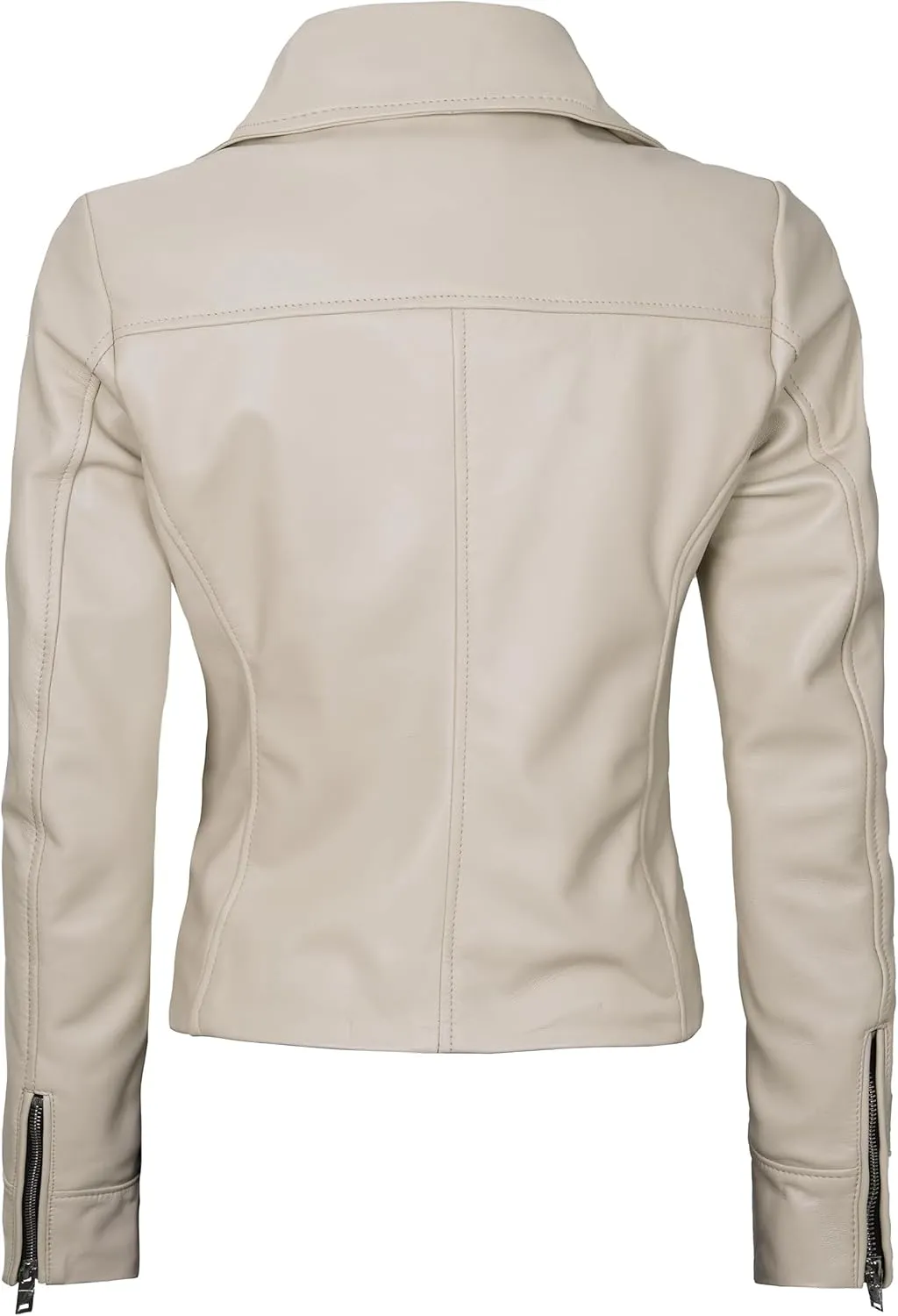 Leather Motorcycle Jackets For Women - Real Lambskin Leather Outerwear Moto Biker Jackets