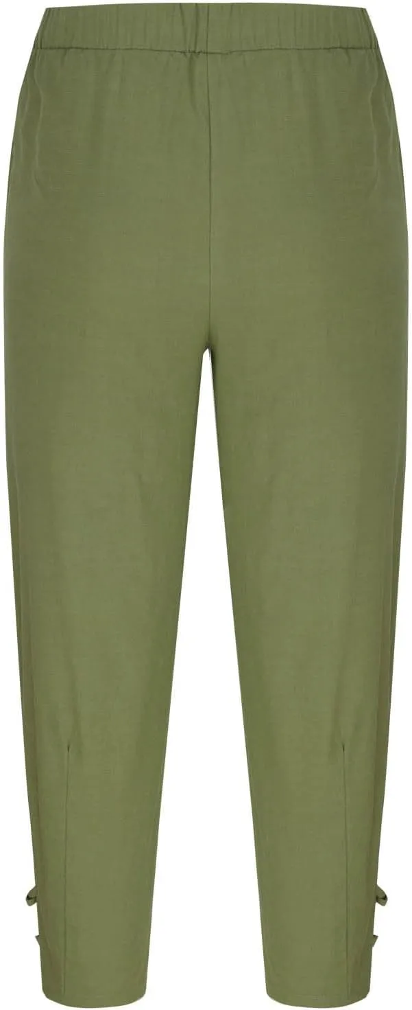 Linen Pants Men Beach Casual Loose Fit Elastic Drawstring Waist Summer Yoga Trousers Stretch with Pockets Fashion 2025