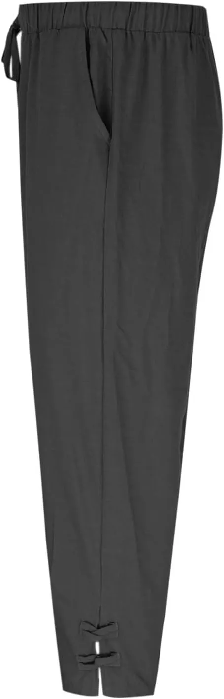 Linen Pants Men Beach Casual Loose Fit Elastic Drawstring Waist Summer Yoga Trousers Stretch with Pockets Fashion 2025