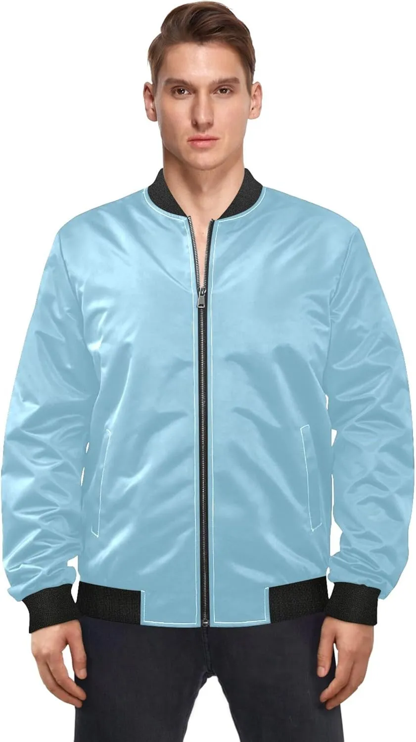 linqin Light Blue Mens Jackets Lightweight Mens Windbreaker Jackets Lightweight Waterproof Rain Coats Sportwear