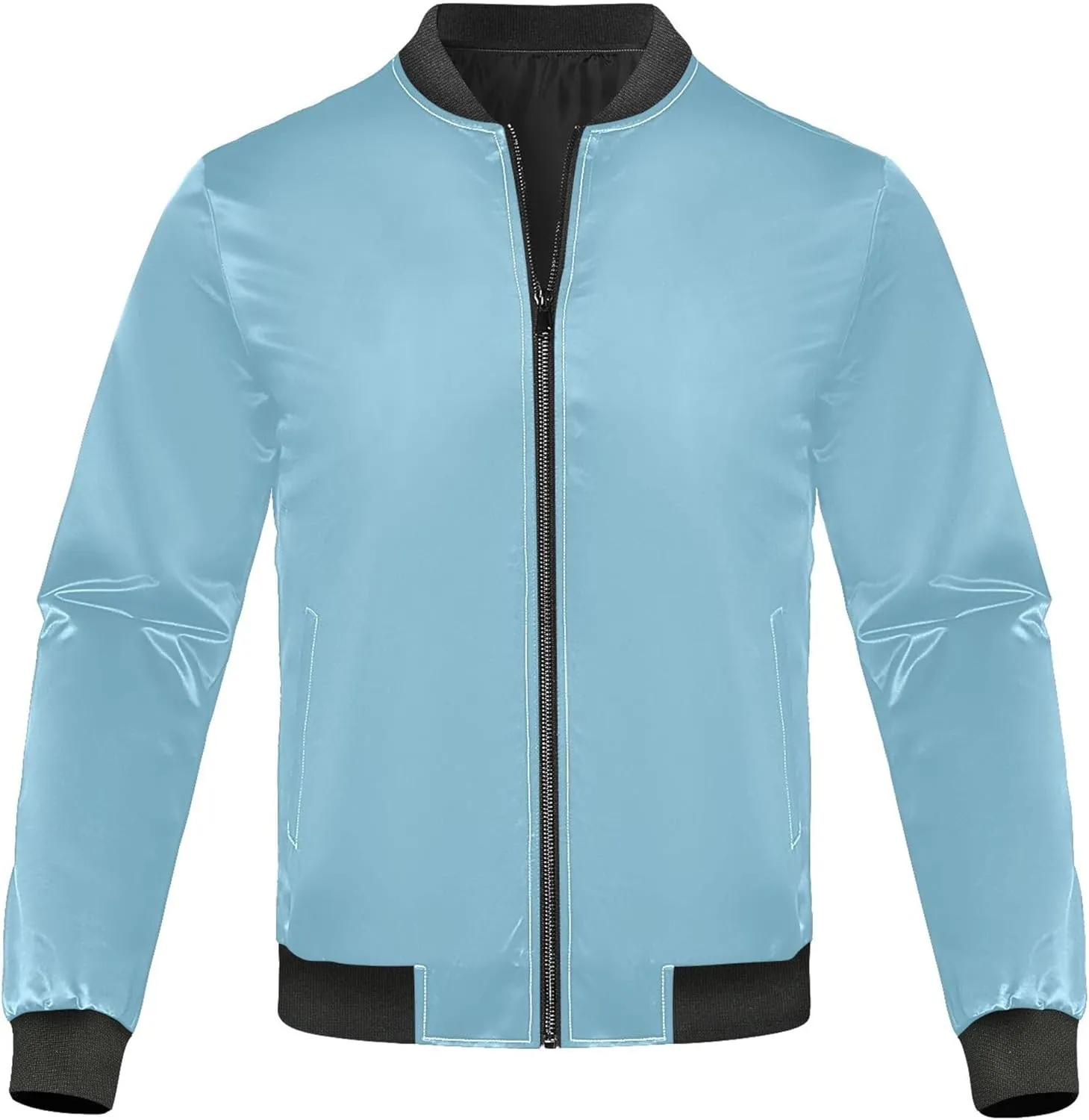 linqin Light Blue Mens Jackets Lightweight Mens Windbreaker Jackets Lightweight Waterproof Rain Coats Sportwear