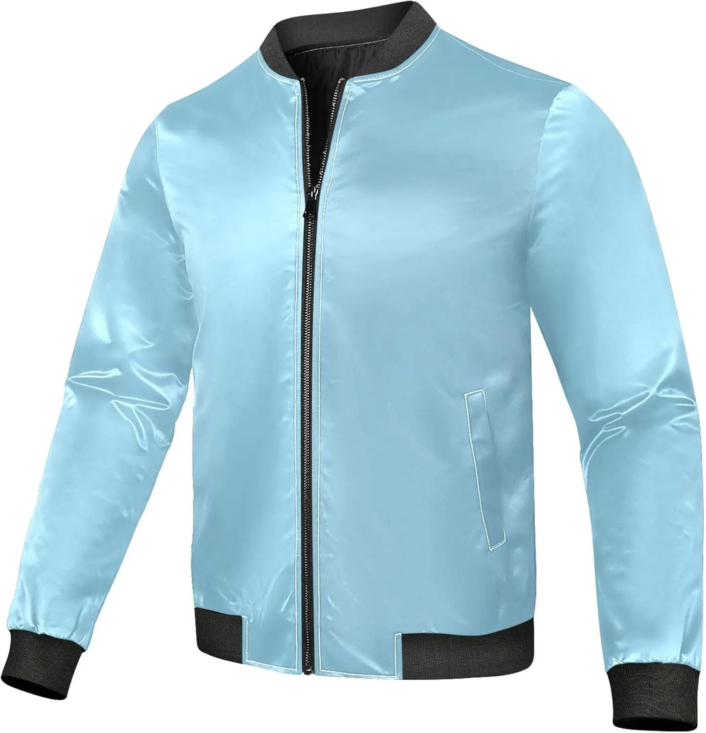 linqin Light Blue Mens Jackets Lightweight Mens Windbreaker Jackets Lightweight Waterproof Rain Coats Sportwear