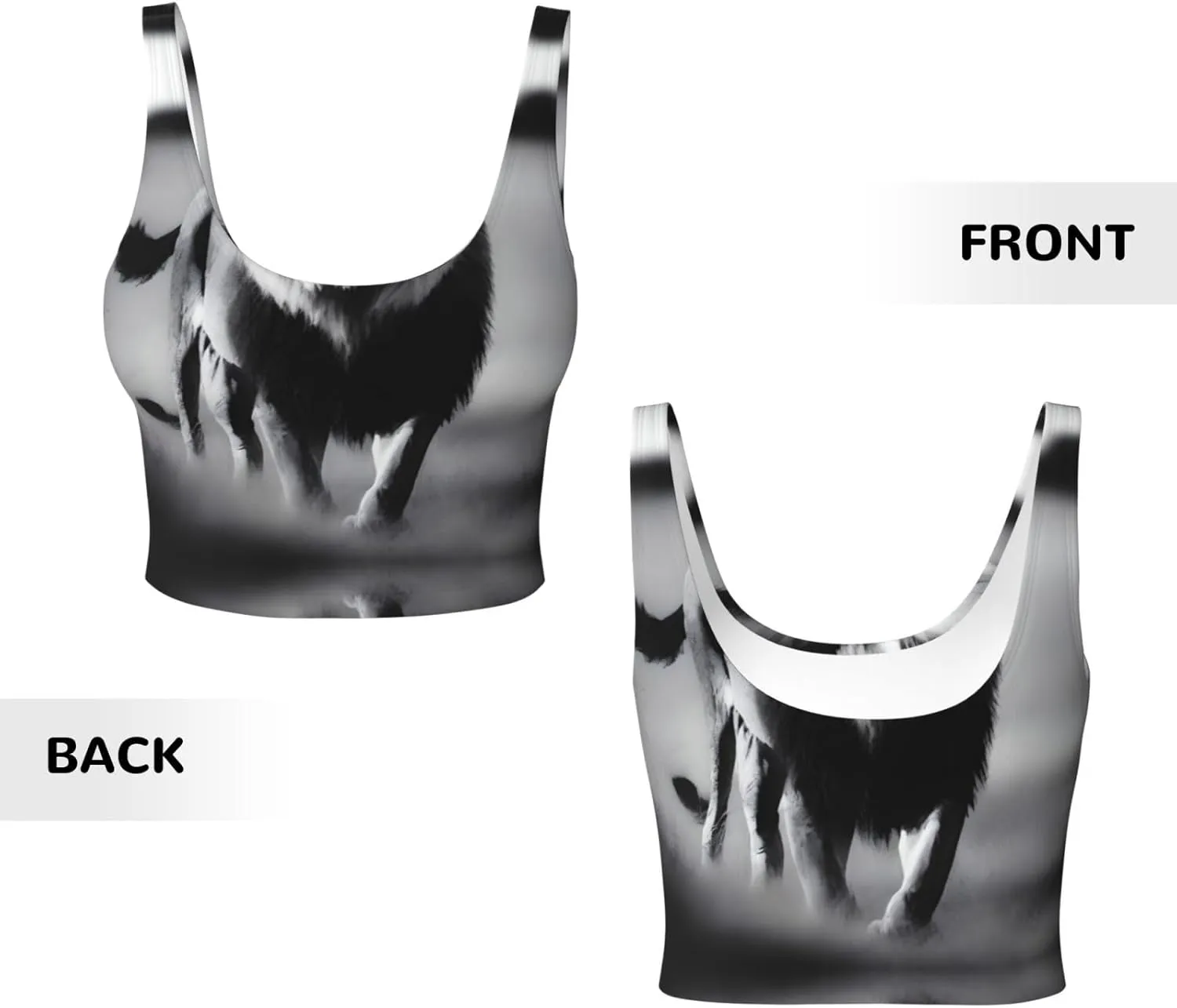Lonely Lion Women's Sexy Sports Vest Sleeveless Athletic Gym T-Shirts Vest U-Shaped Back Quick Dry Top
