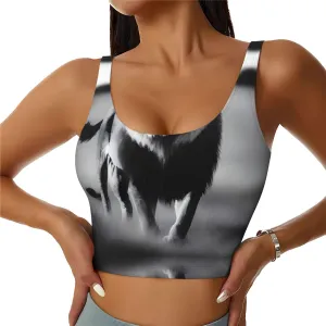Lonely Lion Women's Sexy Sports Vest Sleeveless Athletic Gym T-Shirts Vest U-Shaped Back Quick Dry Top