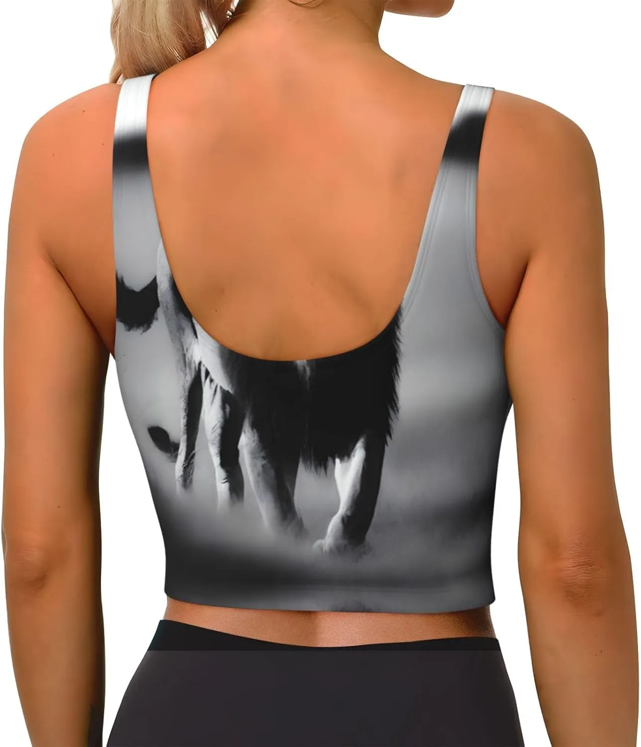 Lonely Lion Women's Sexy Sports Vest Sleeveless Athletic Gym T-Shirts Vest U-Shaped Back Quick Dry Top