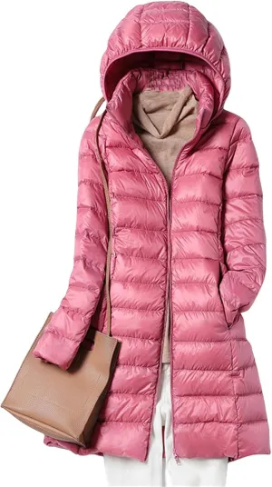 Long Puffer Vest Women Winter Ultra Light Long Down Vest Womens Outerwear Lightweight Quilted Jacket Down Coats