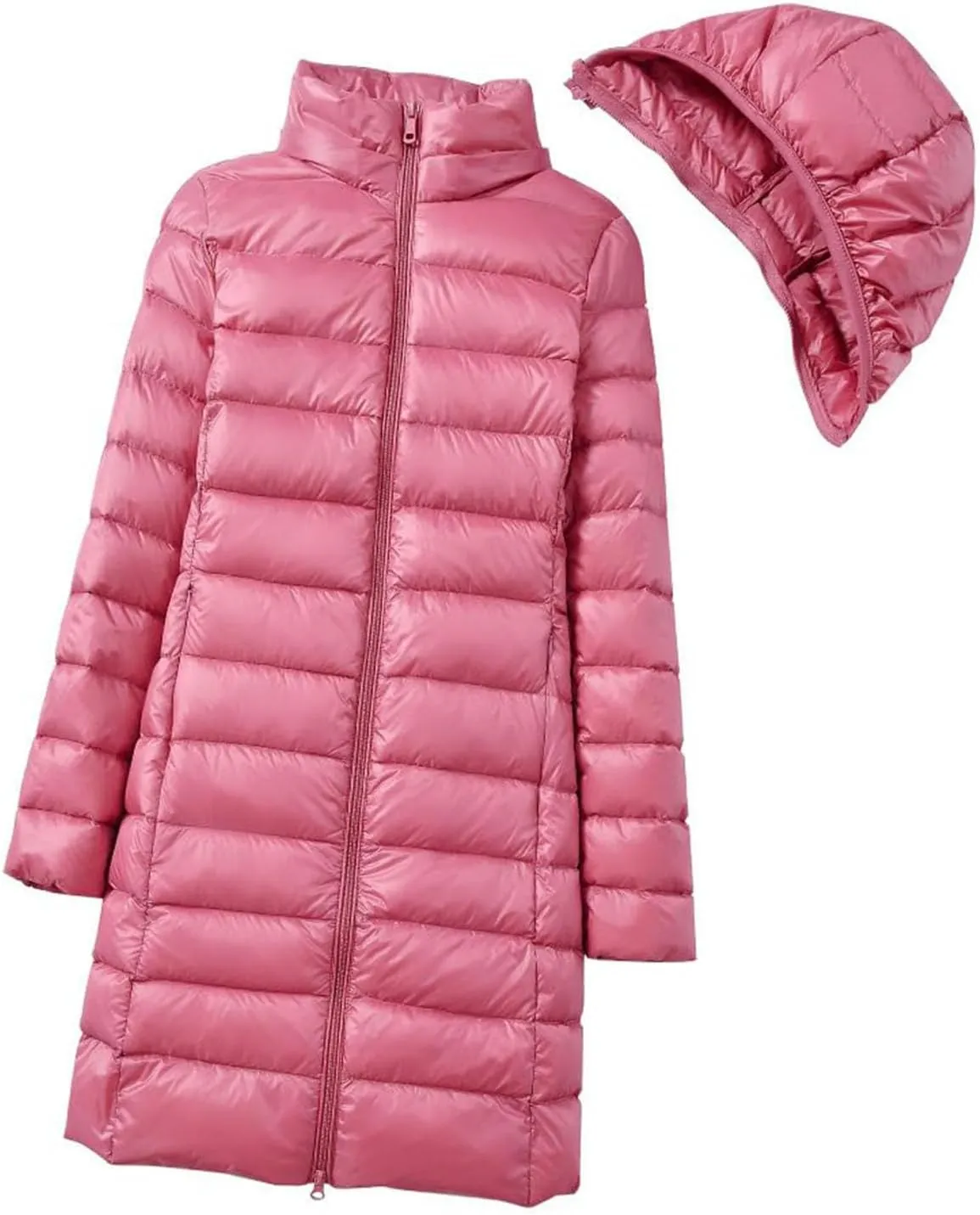 Long Puffer Vest Women Winter Ultra Light Long Down Vest Womens Outerwear Lightweight Quilted Jacket Down Coats