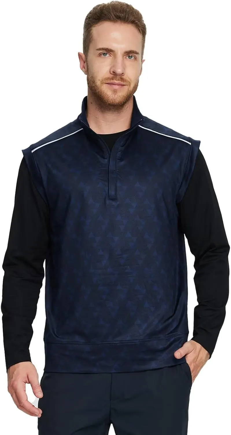 M MAELREG Golf Vests For Men Dry Fit Lightweight Moisture Wicking Performance Sports Breathable Golf 1/4 Zip Pullover Men