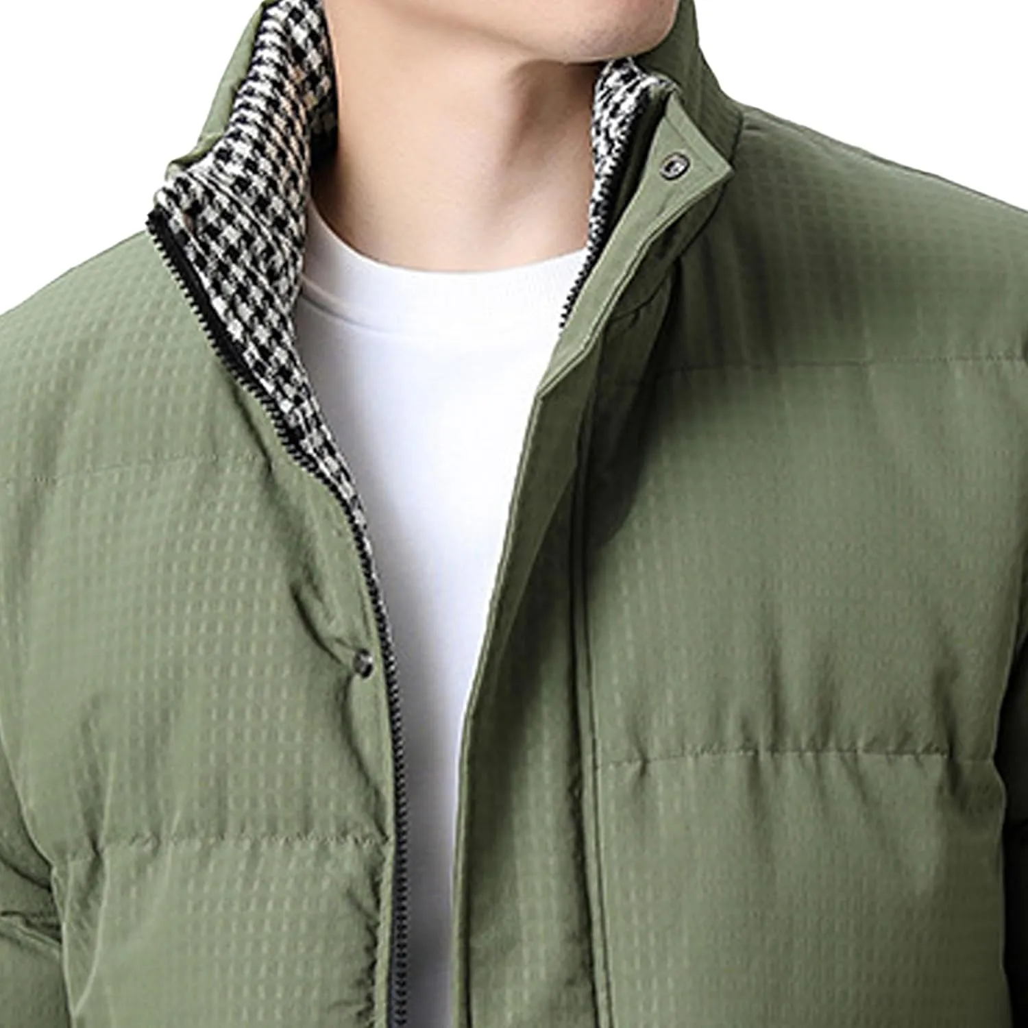 Maiyifu-GJ Men's Lightweight Puffer Jacket Warm Winter Quilted Jackets for Men Thicken Windproof Down Coat Outerwear