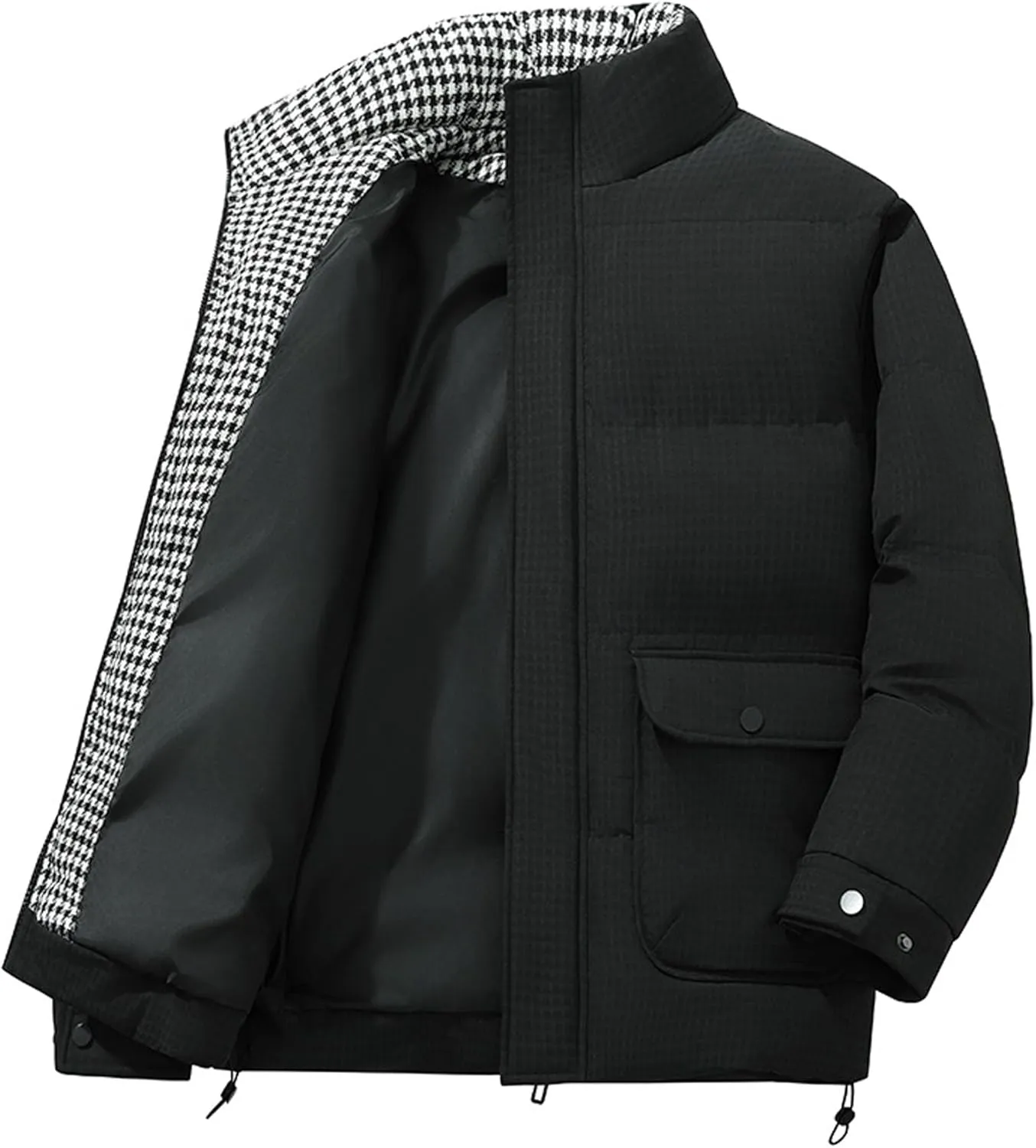 Maiyifu-GJ Men's Lightweight Puffer Jacket Warm Winter Quilted Jackets for Men Thicken Windproof Down Coat Outerwear