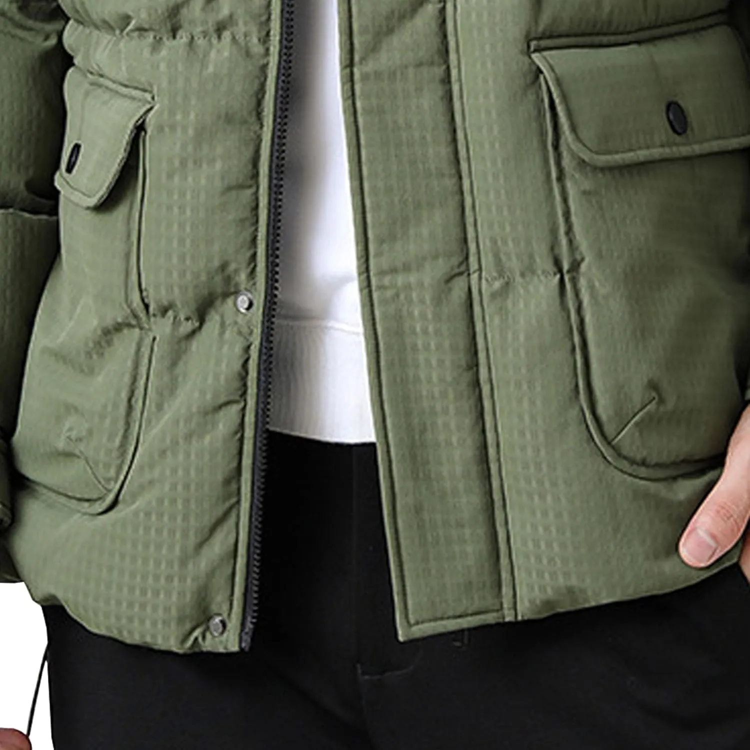 Maiyifu-GJ Men's Lightweight Puffer Jacket Warm Winter Quilted Jackets for Men Thicken Windproof Down Coat Outerwear