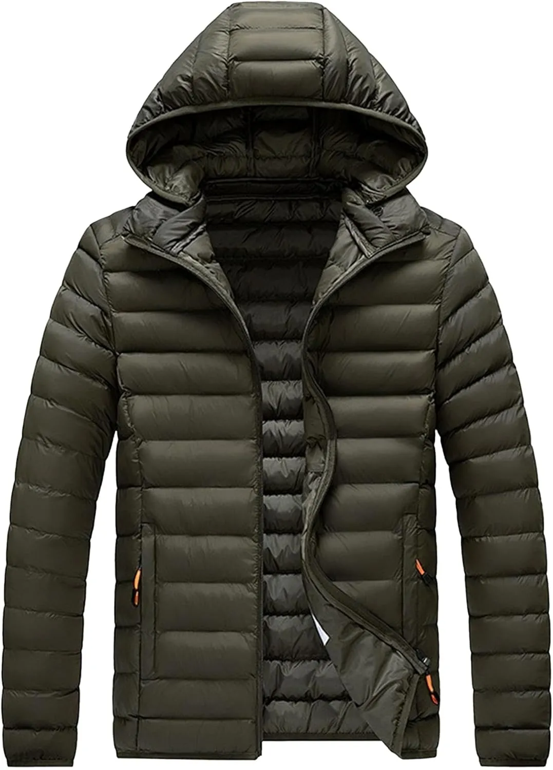 Maiyifu-GJ Men's Winter Puffer Jacket Thicken Quilted Padded Coat Windbreaker Lightweight Warm Windproof Down Jackets