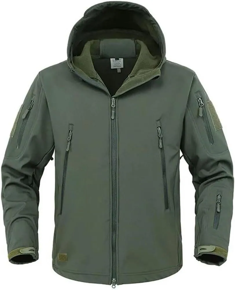 Men Soft Shell Jackets Tactical Windproof Waterproof Jacket Men Army Combat Jackets Mens Hooded Bomber Coats