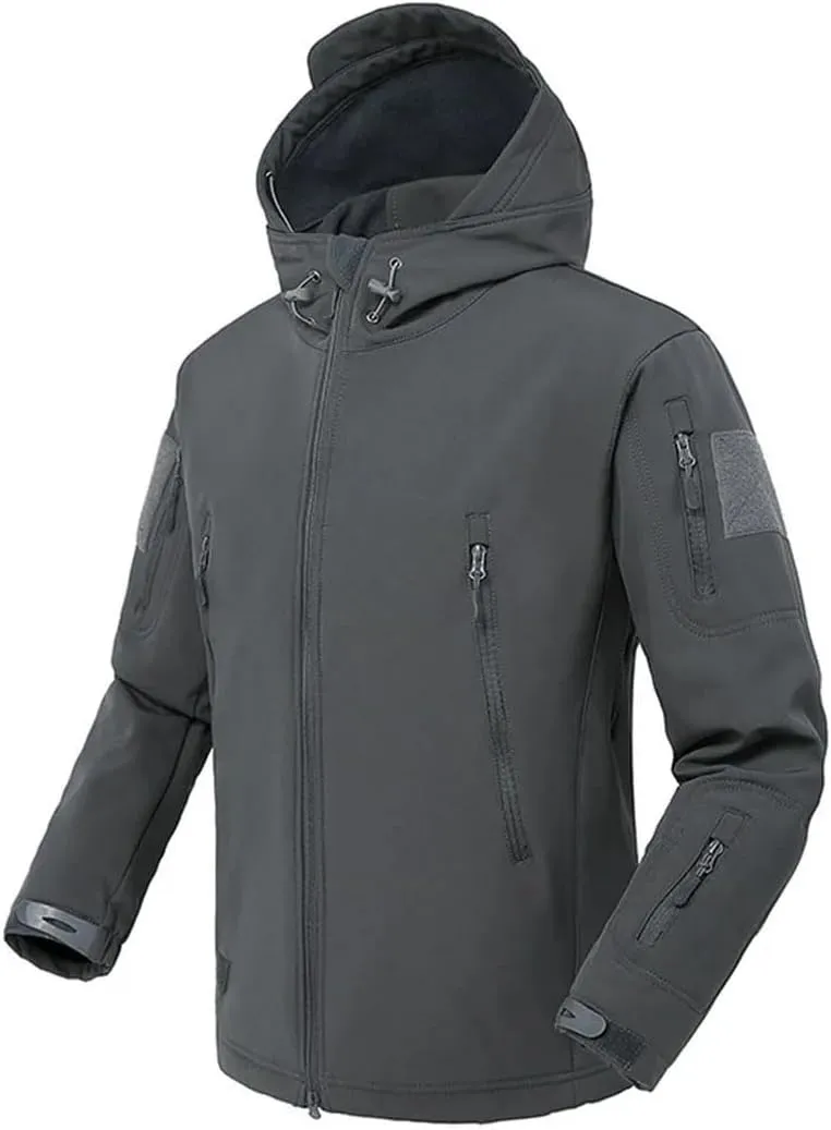 Men Soft Shell Jackets Tactical Windproof Waterproof Jacket Men Army Combat Jackets Mens Hooded Bomber Coats