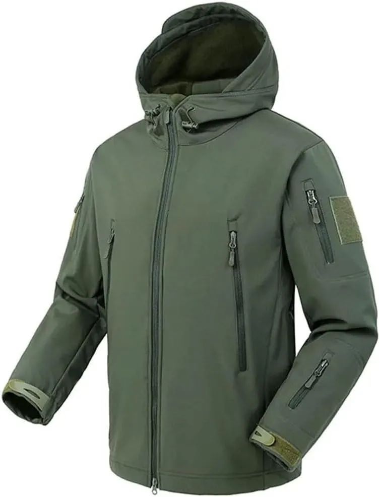 Men Soft Shell Jackets Tactical Windproof Waterproof Jacket Men Army Combat Jackets Mens Hooded Bomber Coats
