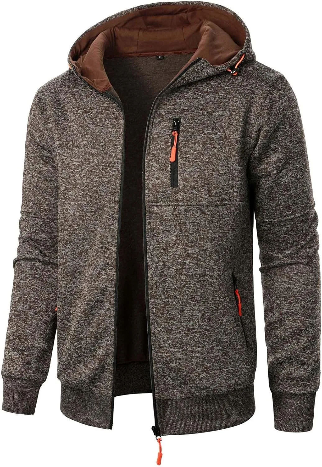 Men Sweatshirt Jacket, Casual Zipper Up Hoodies Jacket 2025 Fall Winter Novelty Outdoor Sport Outwear with Pokets