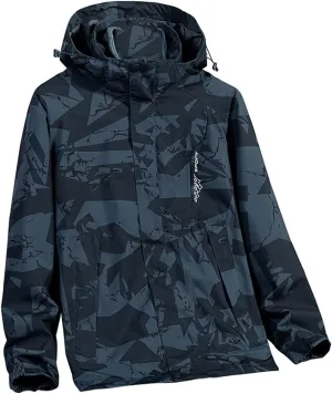 Mens 2023 Rain Jacket Lightweight Packable Waterproof Jackets Outdoor Windbreaker Jackets Printing Cycling Raincoats