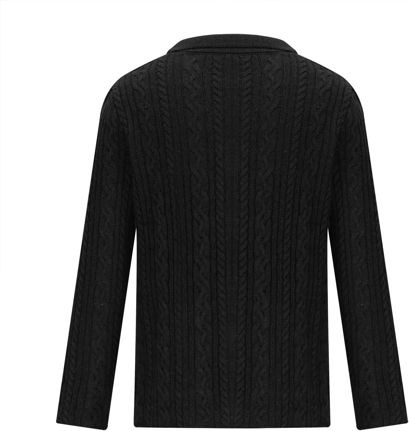 Men's Cable Knit Cardigan Sweaters Casual Button Down Sweaters Winter Knit Sweater Big and Tall Cardigan Sweaters