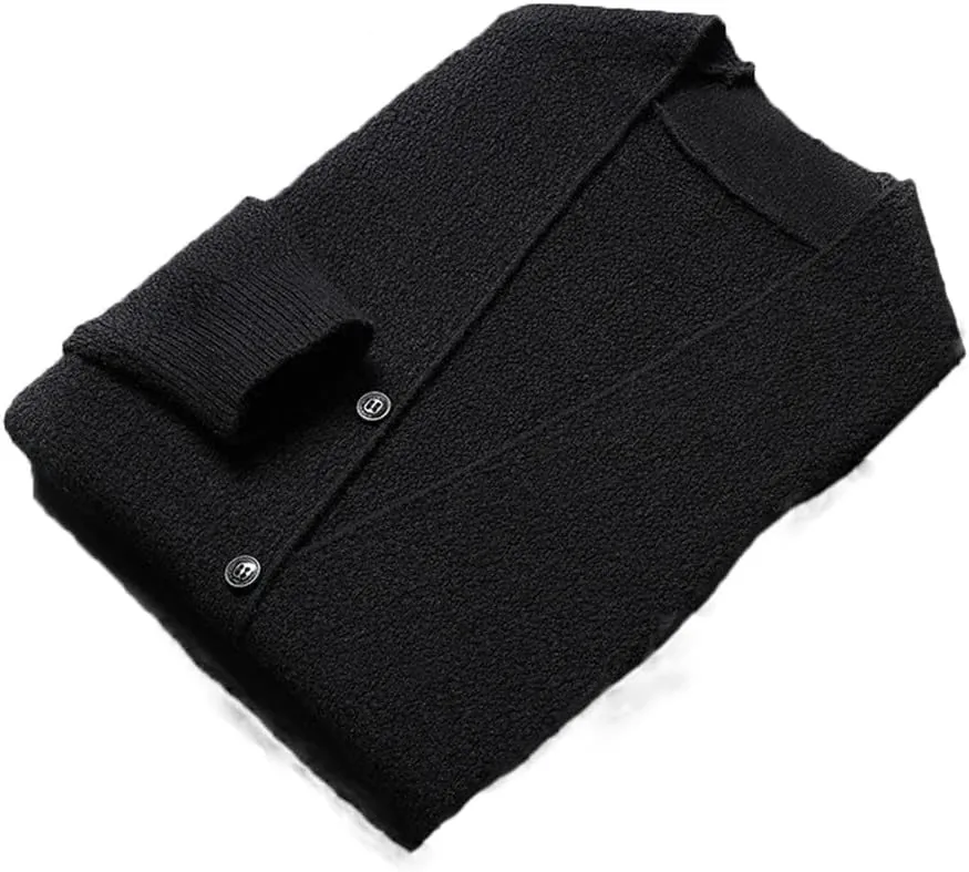 Men's Cardigan Sweaters Wool Blend V Neck Cardigan Long Sleeve Button Down Sweaters