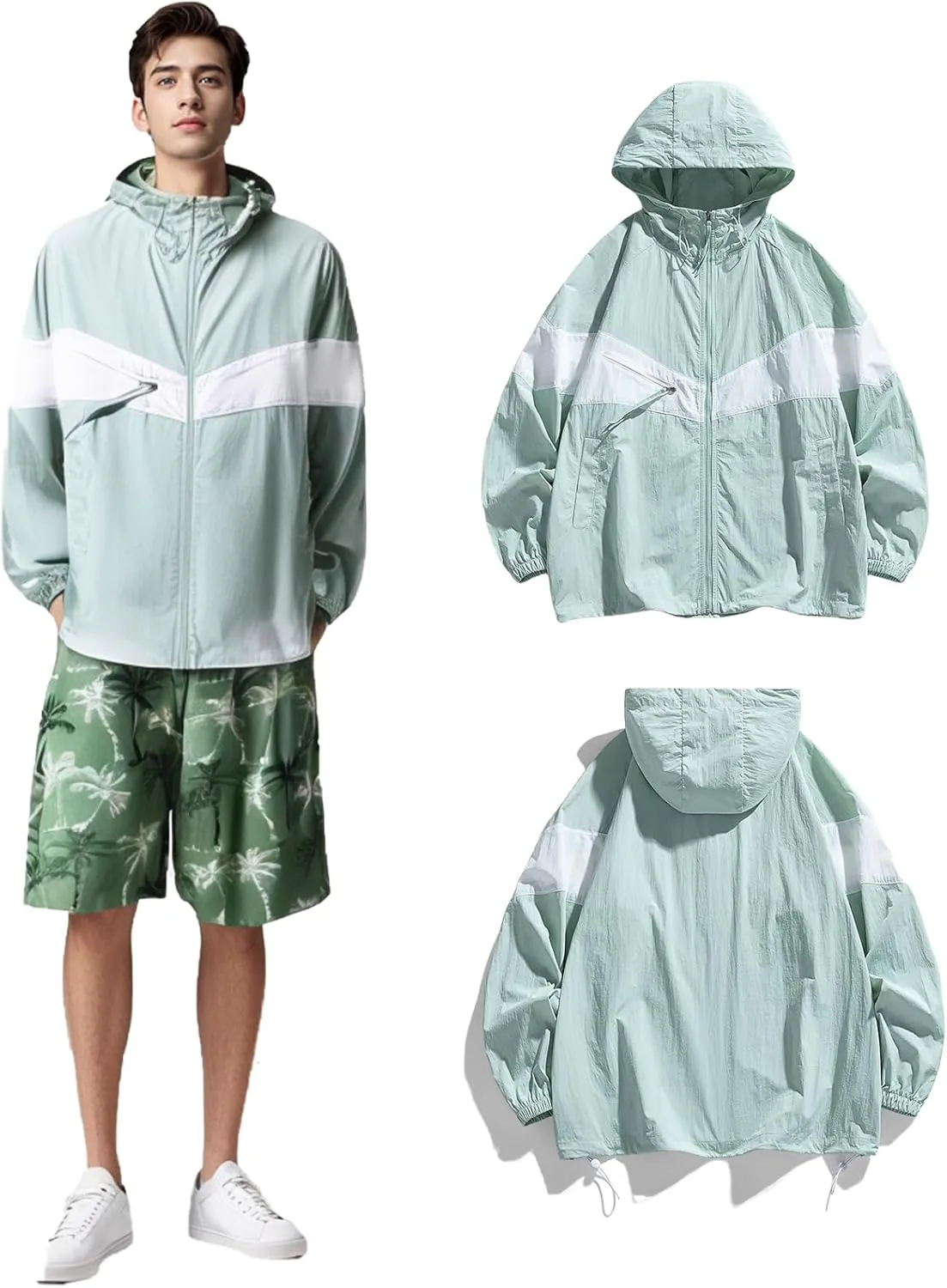 Mens Jackets Casual Stylish Lightweight Mens Windbreaker,Light Jackets for Men,Outdoor Mens Jacket
