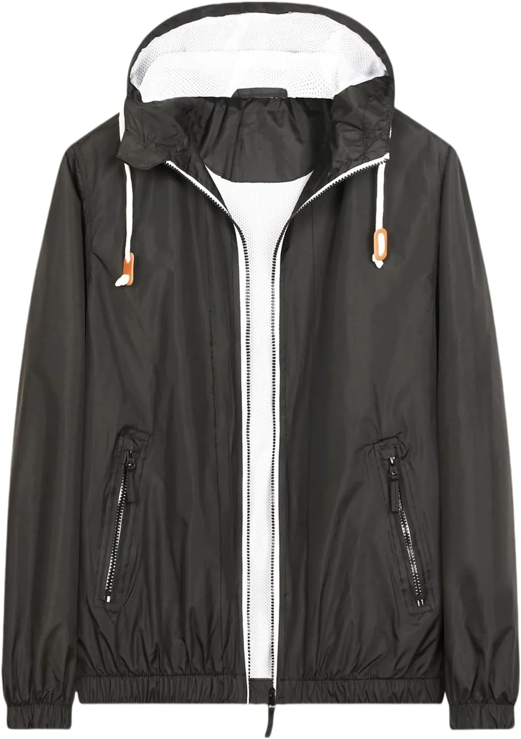 Mens Jackets,Lightweight Waterproof Jacket,Windbreaker Jackets for Men,Outdoor Hooded Pocket Raincoat Jacket