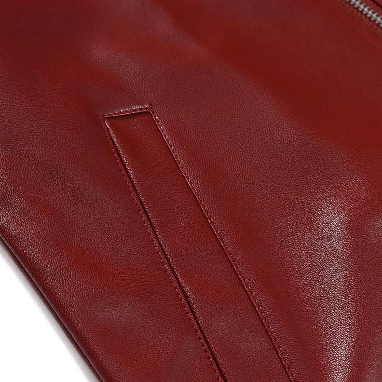 Mens Leather Jackets Casual Faux Leather Motorcycle Jacket Biker Vintage Outwear Classic Fit Full Zipper Jackets