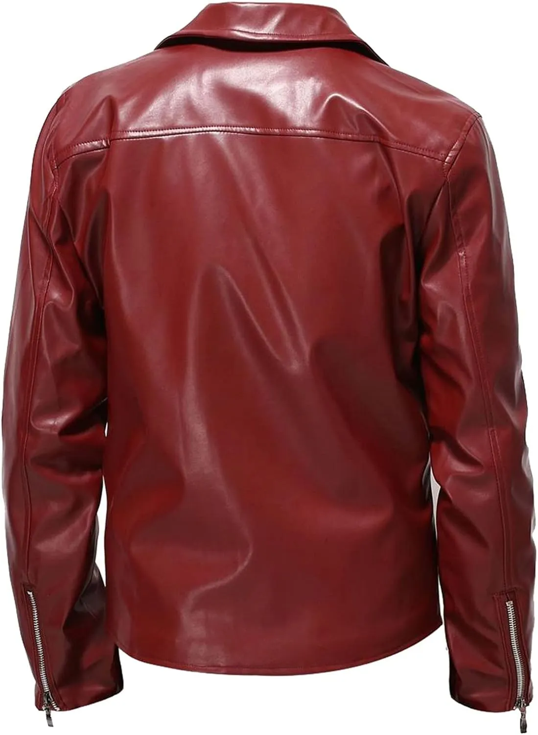 Mens Leather Jackets Casual Faux Leather Motorcycle Jacket Biker Vintage Outwear Classic Fit Full Zipper Jackets