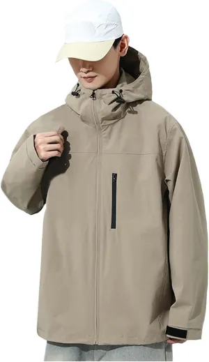 Men's Lightweight Waterproof Rain Jackets Hooded Raincoat Windbreaker Jackets Raincoat for Outdoor Hiking Traveling