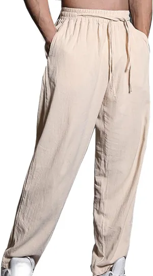 Mens Lounge Pants Distressed Straight Drawstring Shorts Mid Rise Loose Fit Leisure Trousers with Pocket Home Pants