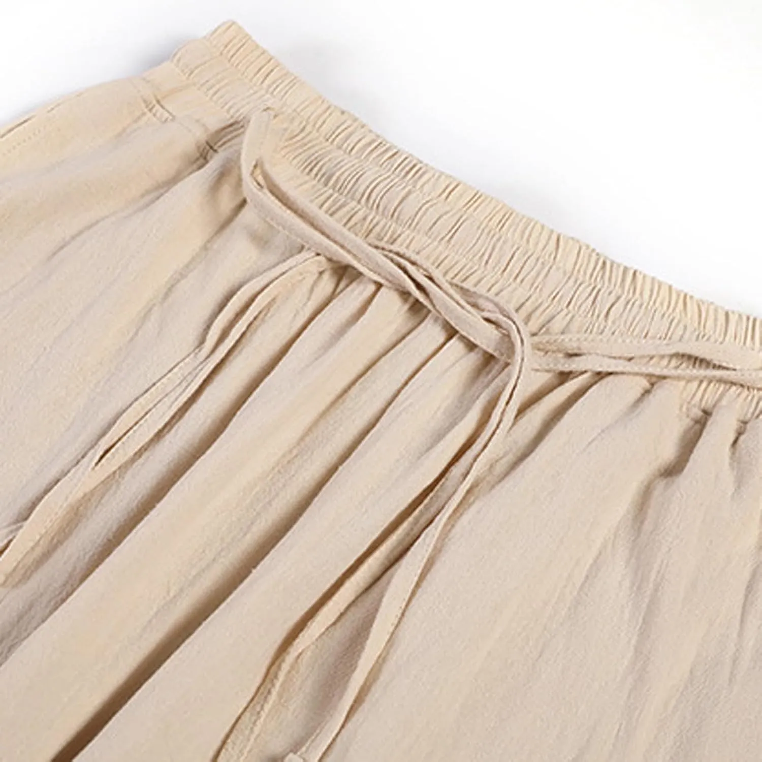 Mens Lounge Pants Distressed Straight Drawstring Shorts Mid Rise Loose Fit Leisure Trousers with Pocket Home Pants