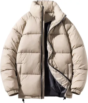 Men's Puffer Jacket Lightweight Warm Winter Windproof Quilted Coat for Big and Tall Men Puffer Down Jackets Coats