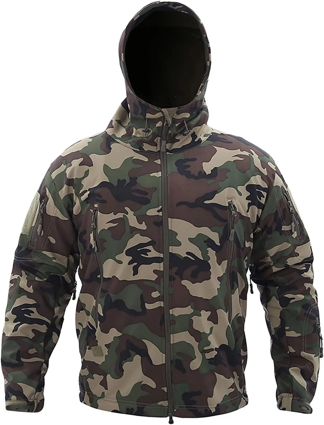 Men's Rain Jackets Outdoor Detachable Hooded Windproof Warm Jackets Coats Lightweight Waterproof Hiking Windbreaker