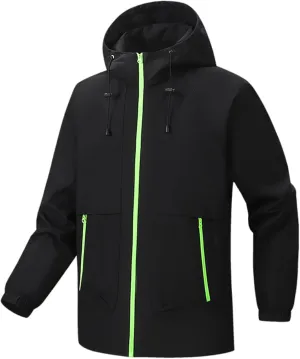 Mens Rain Jackets Waterproof Windproof Warm Windbreaker Lightweight Rain Coat Outdoor Hiking Mountaineering Jackets