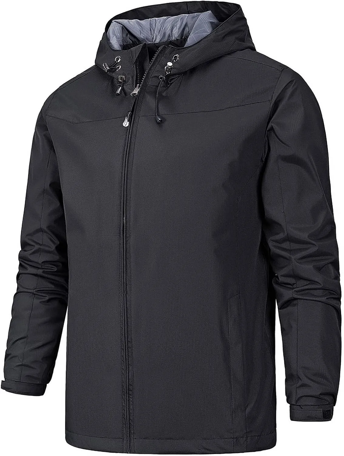Mens Rain Jackets Waterproof with Hood Mens Windbreaker Jackets Softshell Lightweight for Hiking Fishing