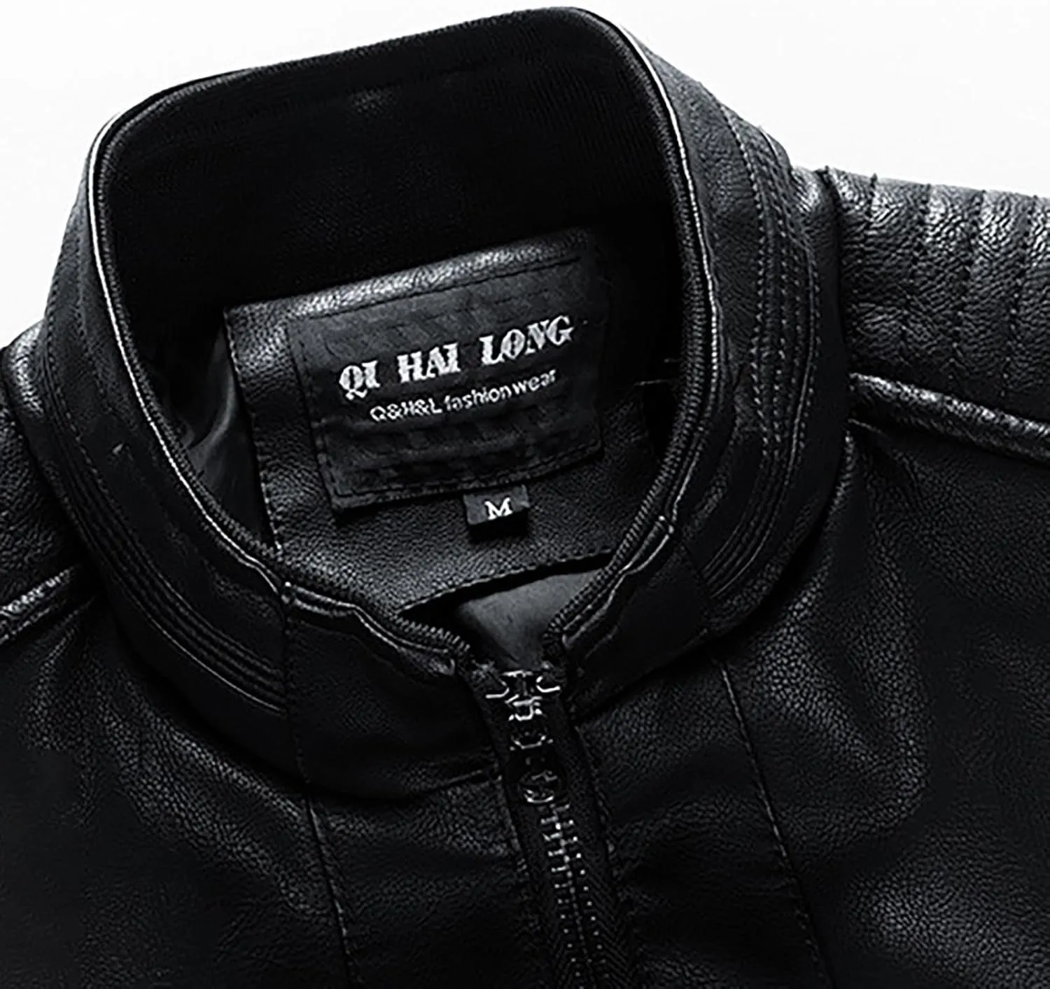 Mens Stylish Faux Leather Jackets Vintage Biker Motorcycle Riding Jackets Stand Collar Trucker Jacket Leather Coat