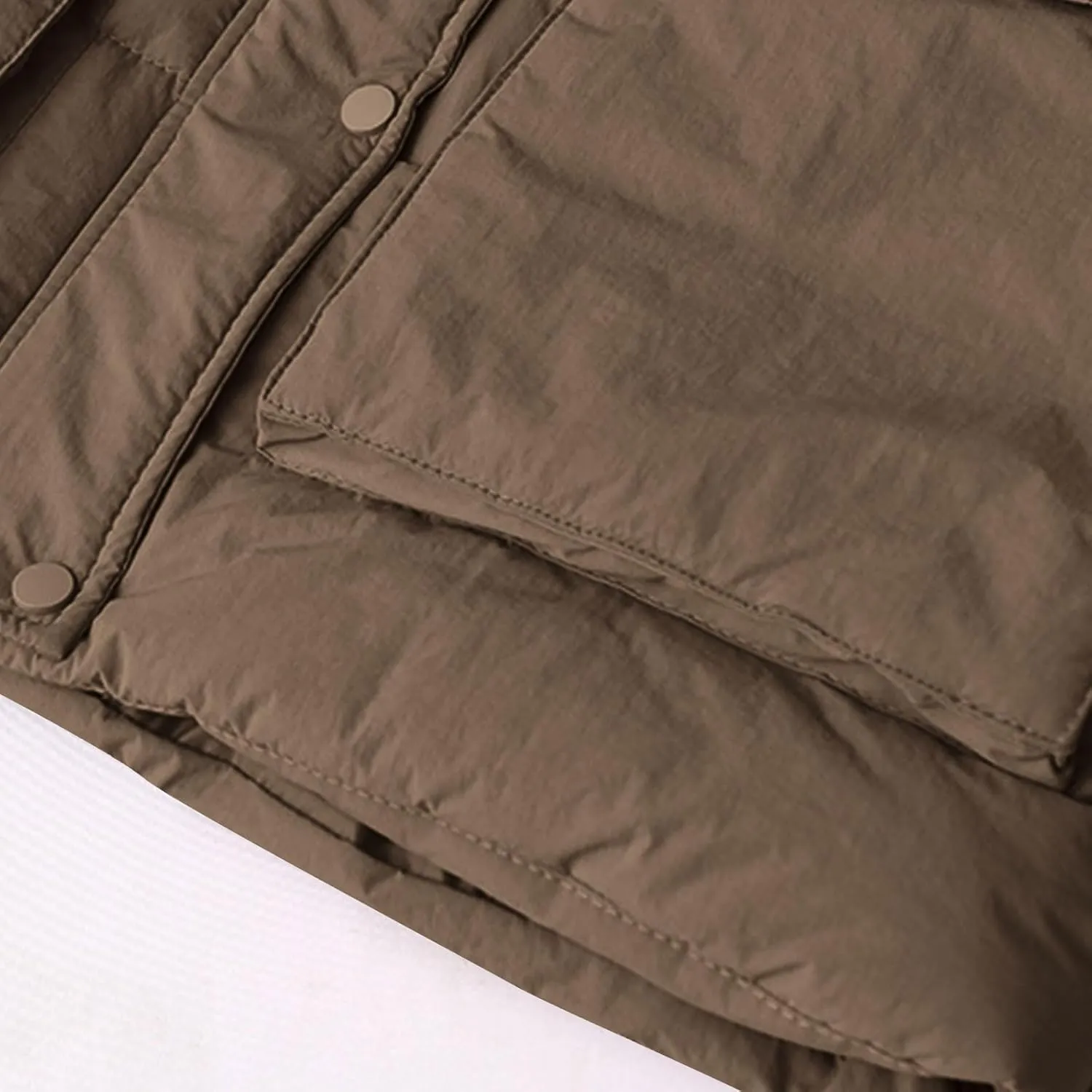 NATHGAM Women's Winter Down Coat Casual Thicken Warm Puffer Parka Jackets Outerwear Comfy Long Sleeve Ski Quilted Outerwear