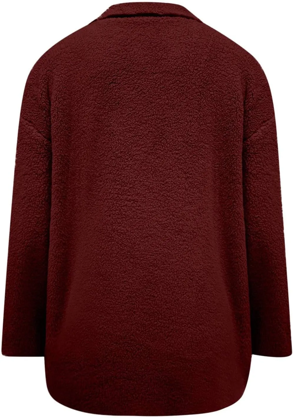 NBXNZWF Women's Winter Coats Long Sleeve Lapel Button Down Fleece Jacket Casual Trendy Fuzzy Warm Outerwear with Pockets