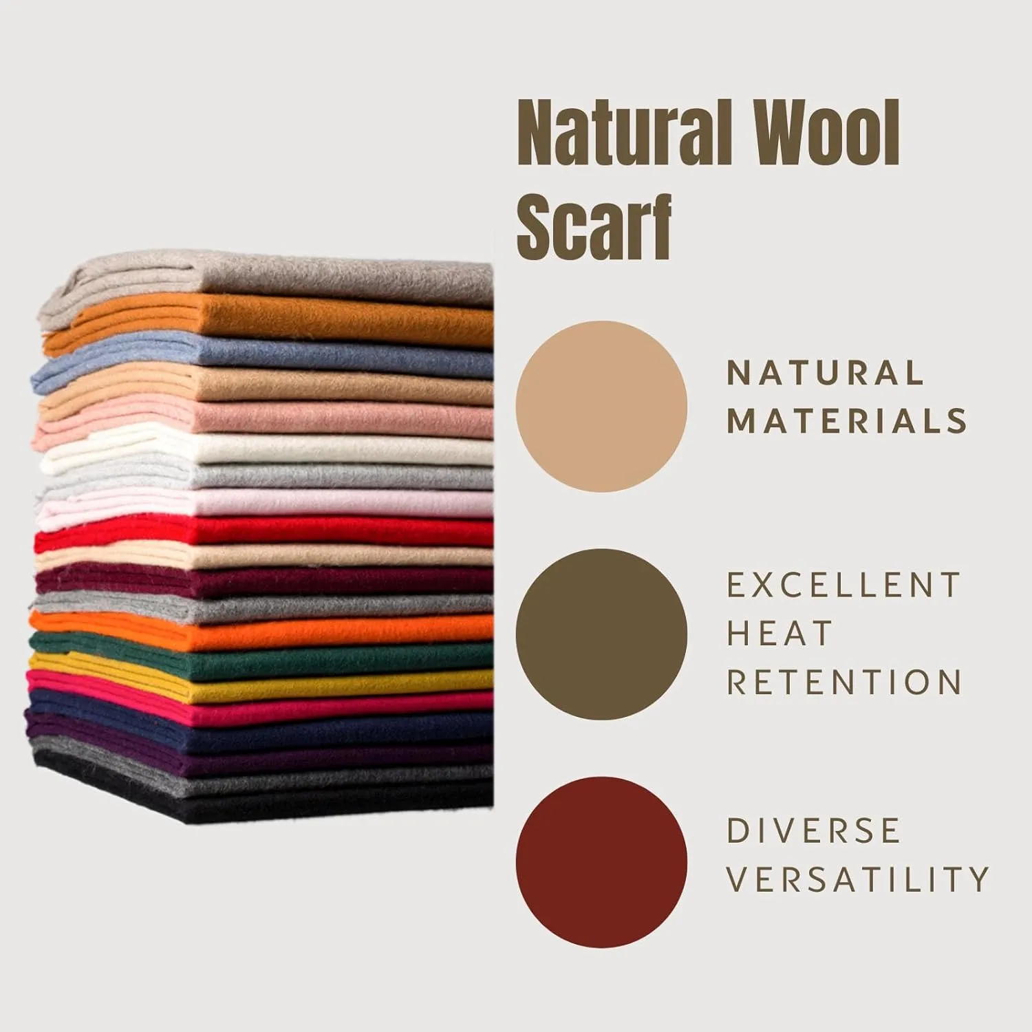 Novawo Wool Shawl Large Thick Pashmina Travel Blanket Scarf Winter Wraps for Women