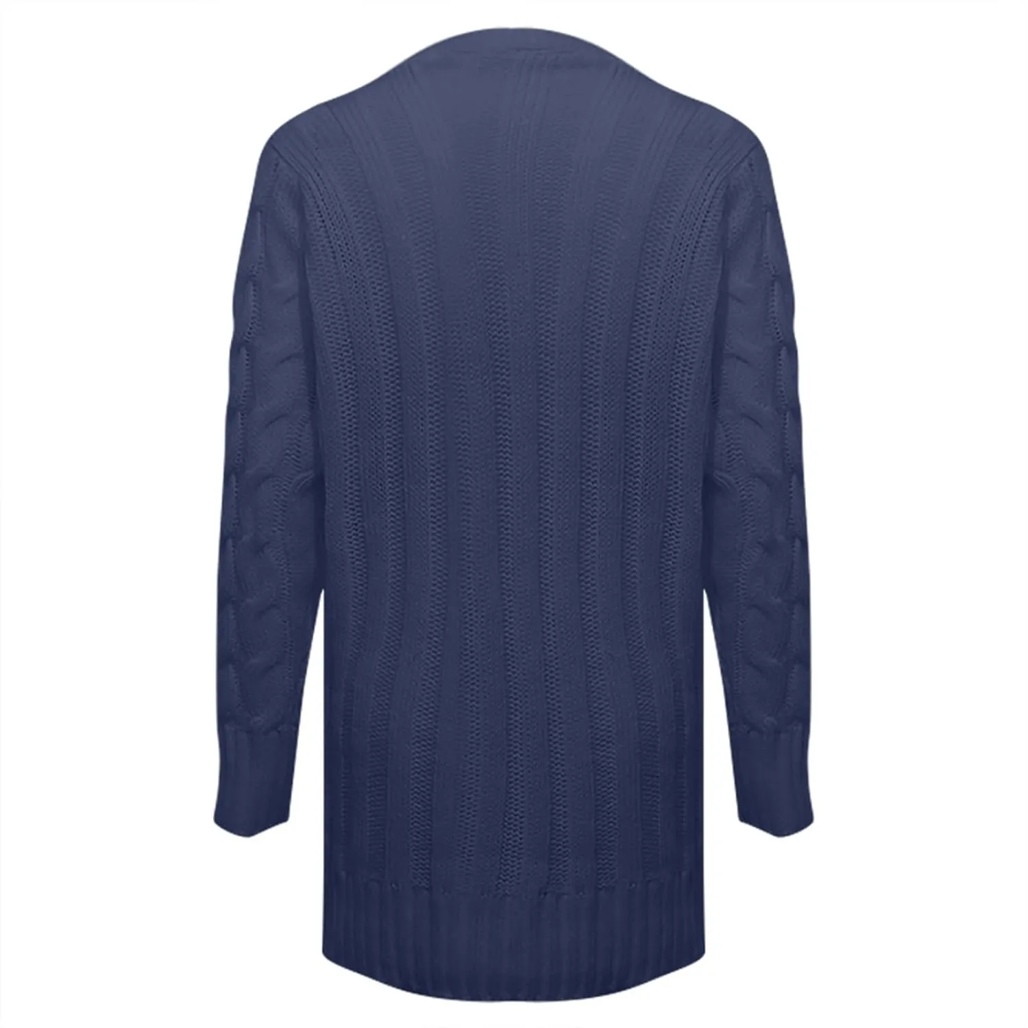 Open Front Cardigan Sweaters for Women Fall Long Sleeve Button Down Cable Knit Chunky Sweater Outwear Coats