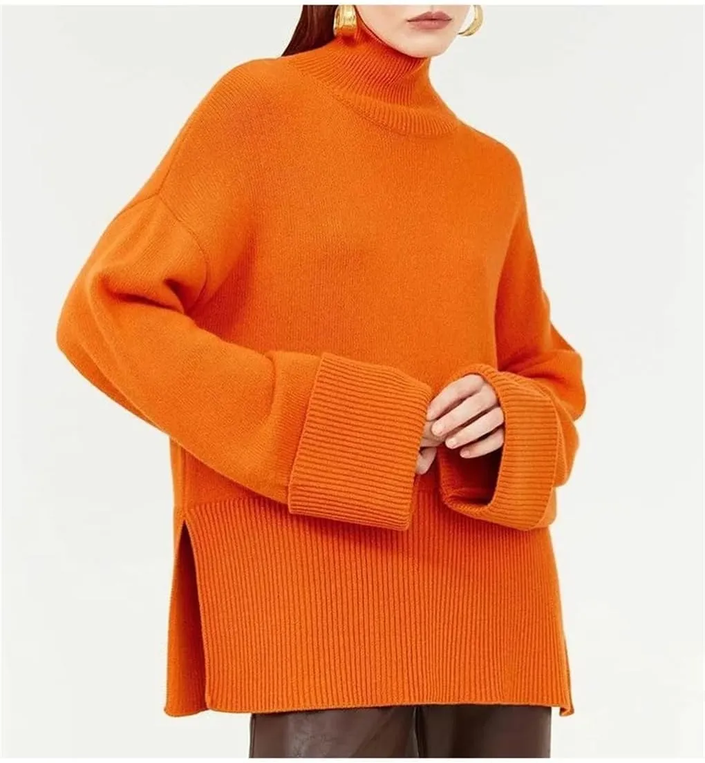 Oversize Sweaters for Women Turtleneck Pullovers Knitted Jumpers Big Sweaters Oversize for Woman