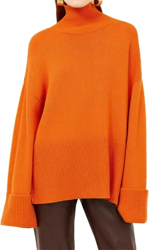 Oversize Sweaters for Women Turtleneck Pullovers Knitted Jumpers Big Sweaters Oversize for Woman
