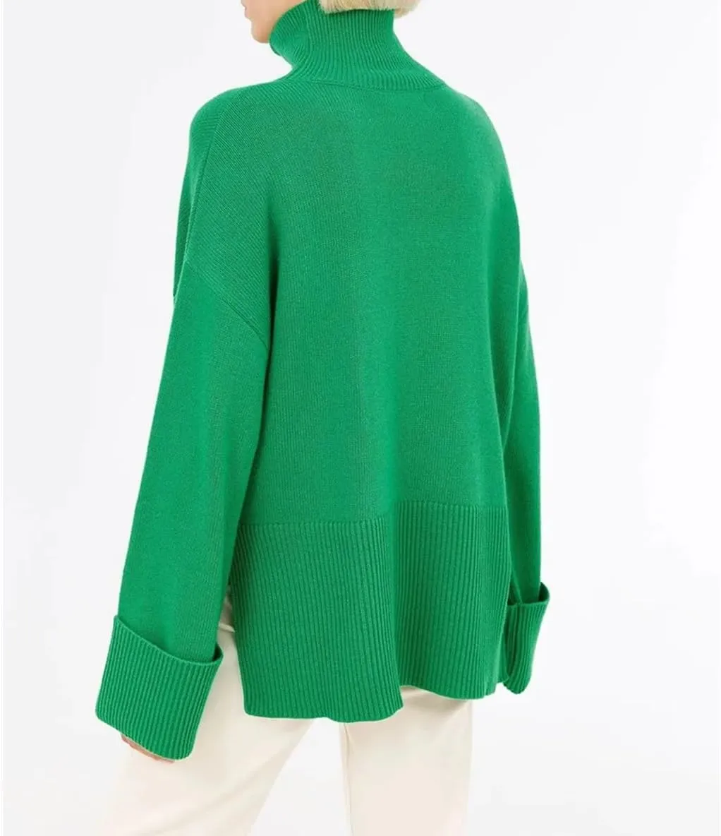 Oversize Sweaters for Women Turtleneck Pullovers Knitted Jumpers Big Sweaters Oversize for Woman