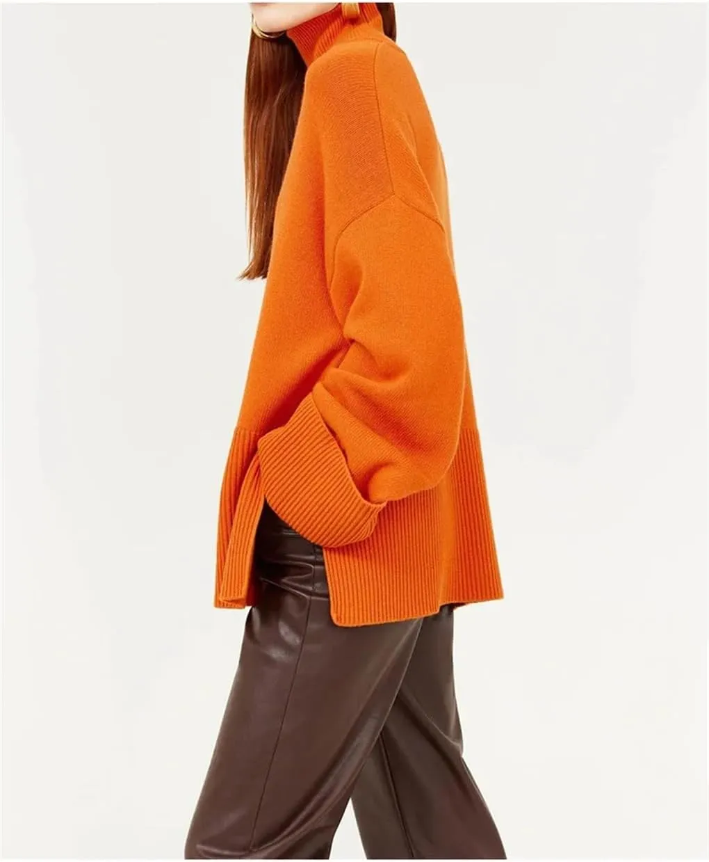 Oversize Sweaters for Women Turtleneck Pullovers Knitted Jumpers Big Sweaters Oversize for Woman