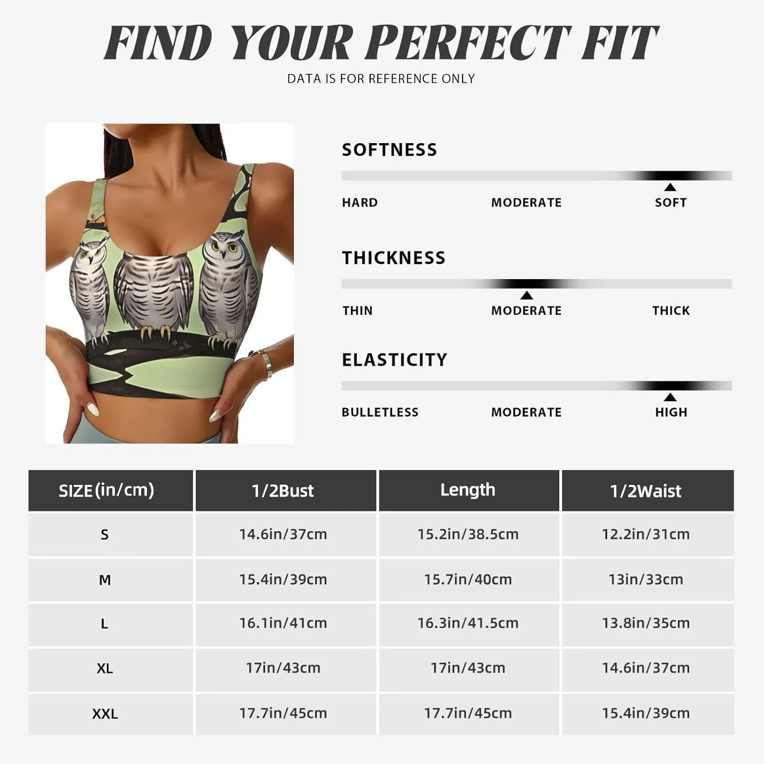 Owl On A Branch Women's Sexy Sports Vest Sleeveless Athletic Gym T-Shirts Vest U-Shaped Back Quick Dry Top